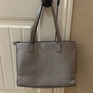 Tory Burch Taupe Leather Tote